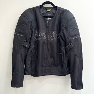 Scorpion EXO Get Stung Men's Black Cool Rod Mesh Motorcycle Jacket Size Large